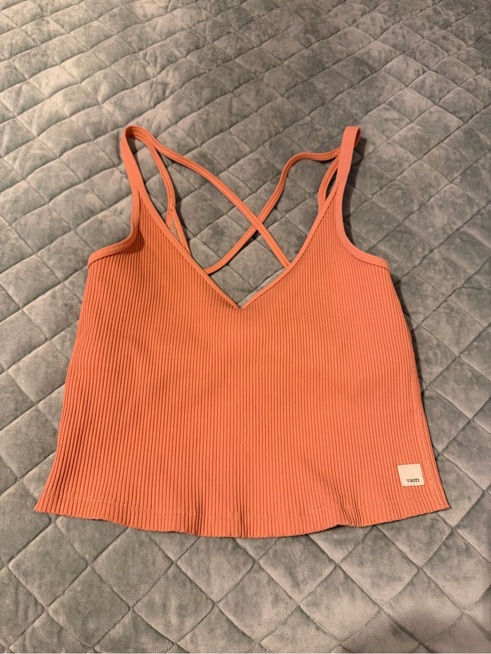 Vuori Cropped Ribbed Tank - size M